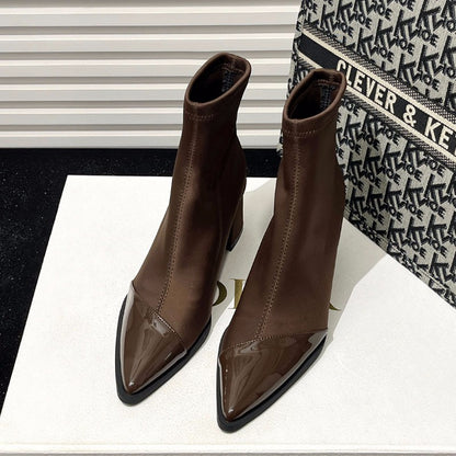 Bottines à bout pointu pour femmes grandes tailles